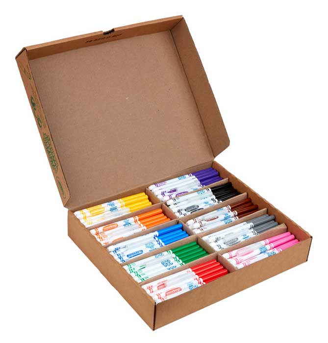 Ultra-Clean Washable Fine Line Markers Classpack 200 Count 10 Colors