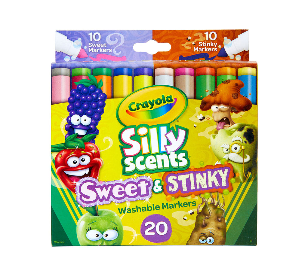 Silly Scents Sweet &amp; Stinky Scented Markers  20 Count