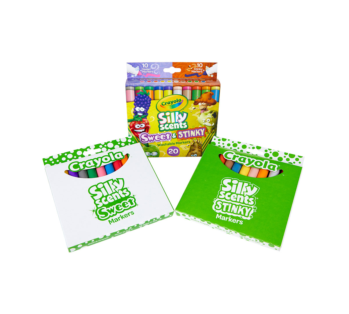 Silly Scents Sweet &amp; Stinky Scented Markers  20 Count