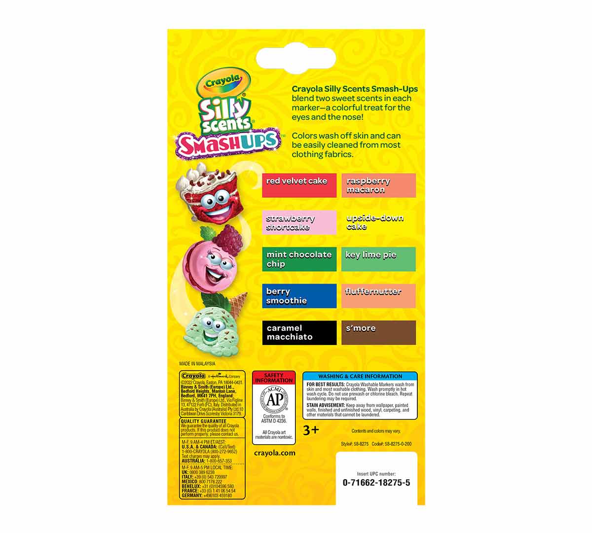 Silly Scents Smash Ups Fine Line Washable Markers 10 Count