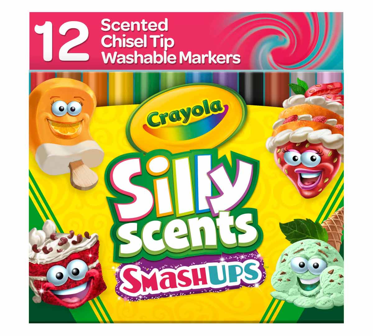 Silly Scents Smash Ups Wedge Tipped Washable Markers 12 Count