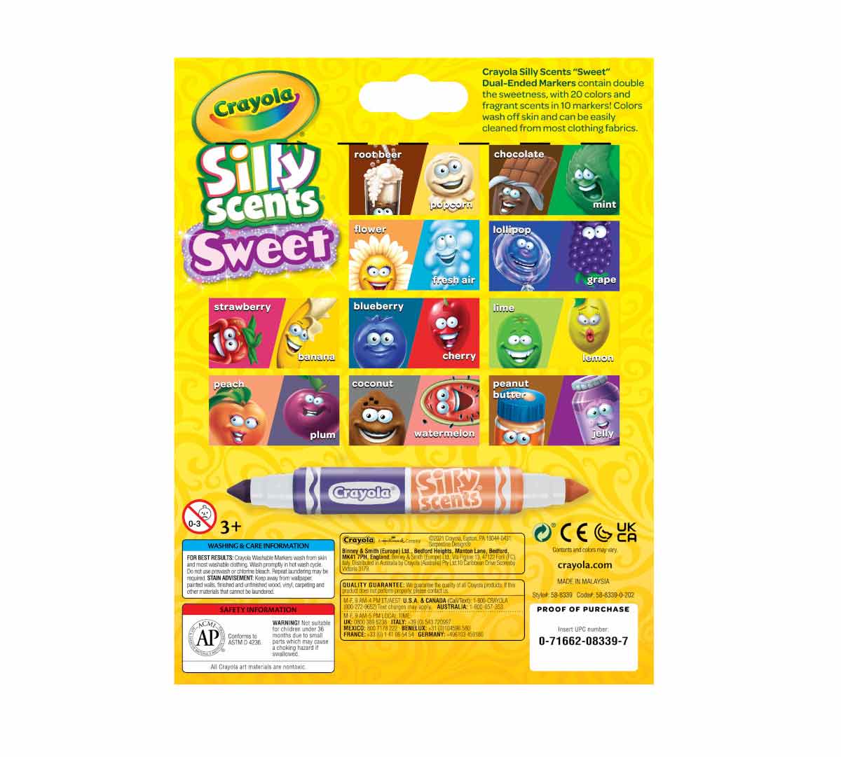 Silly Scents Sweet Dual-Ended Markers 10 Count