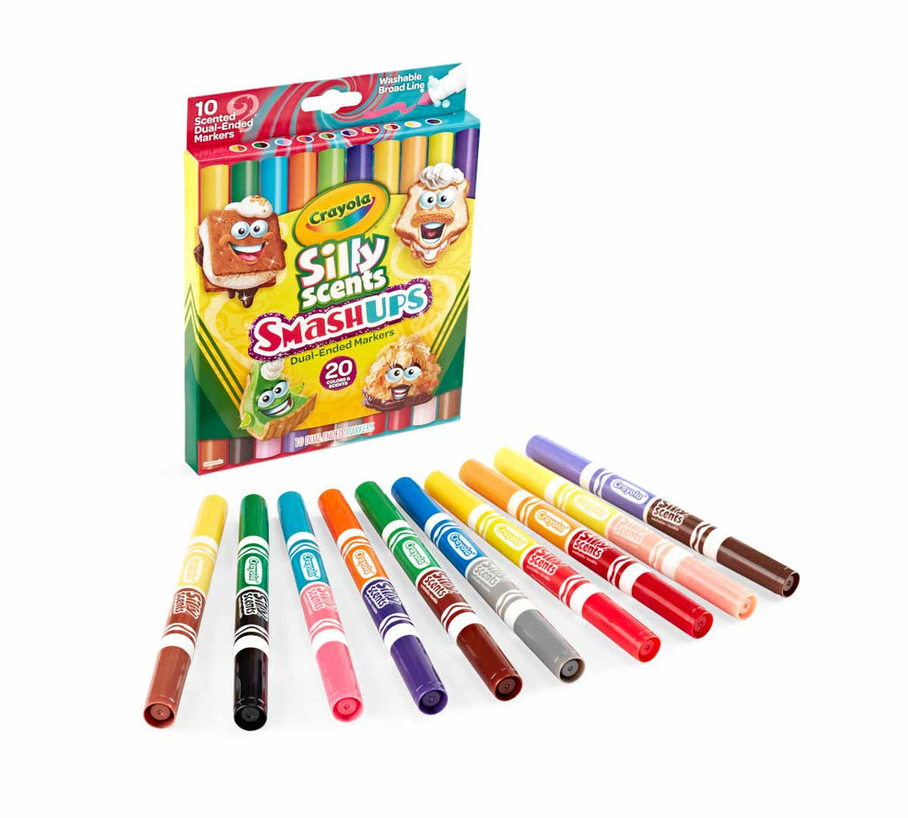 Dual-Ended Silly Scents Smash Ups Washable Markers Broad Line 10 Count