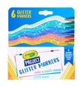 Crayola Project Glitter Markers 6 Count