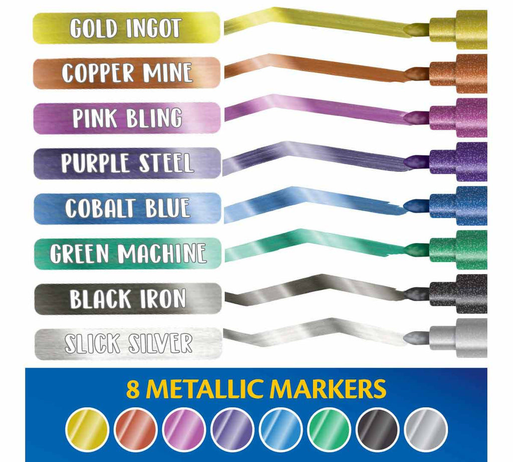 Crayola Project Metallic Markers  8 Count