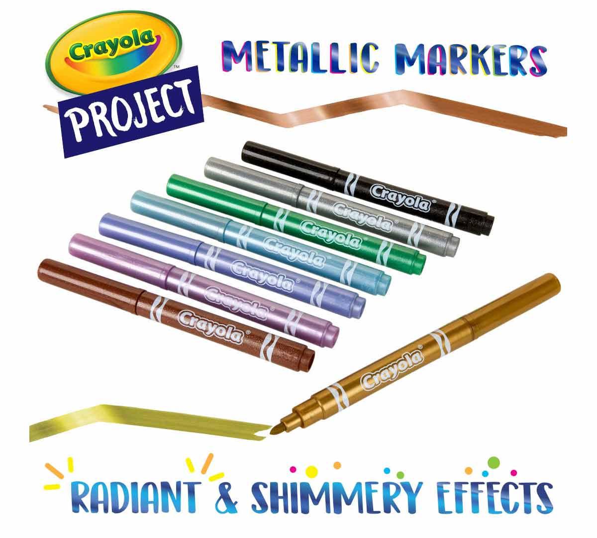 Crayola Project Metallic Markers  8 Count