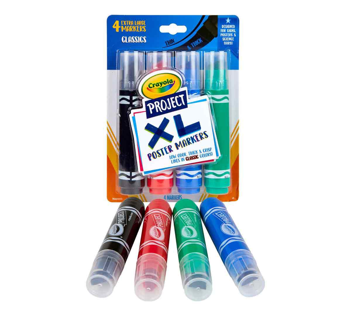 XL Poster Markers Classic Colors 4 Count