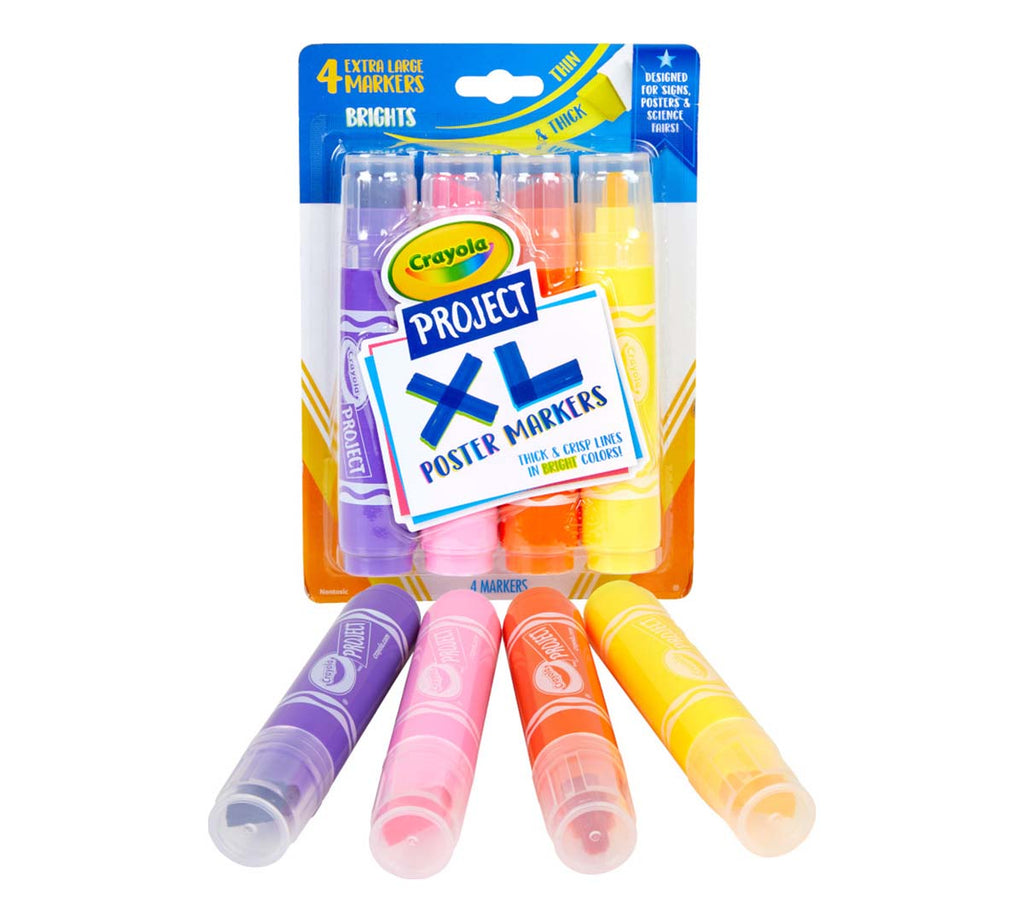 XL Poster Markers Bright Colors 4 Count
