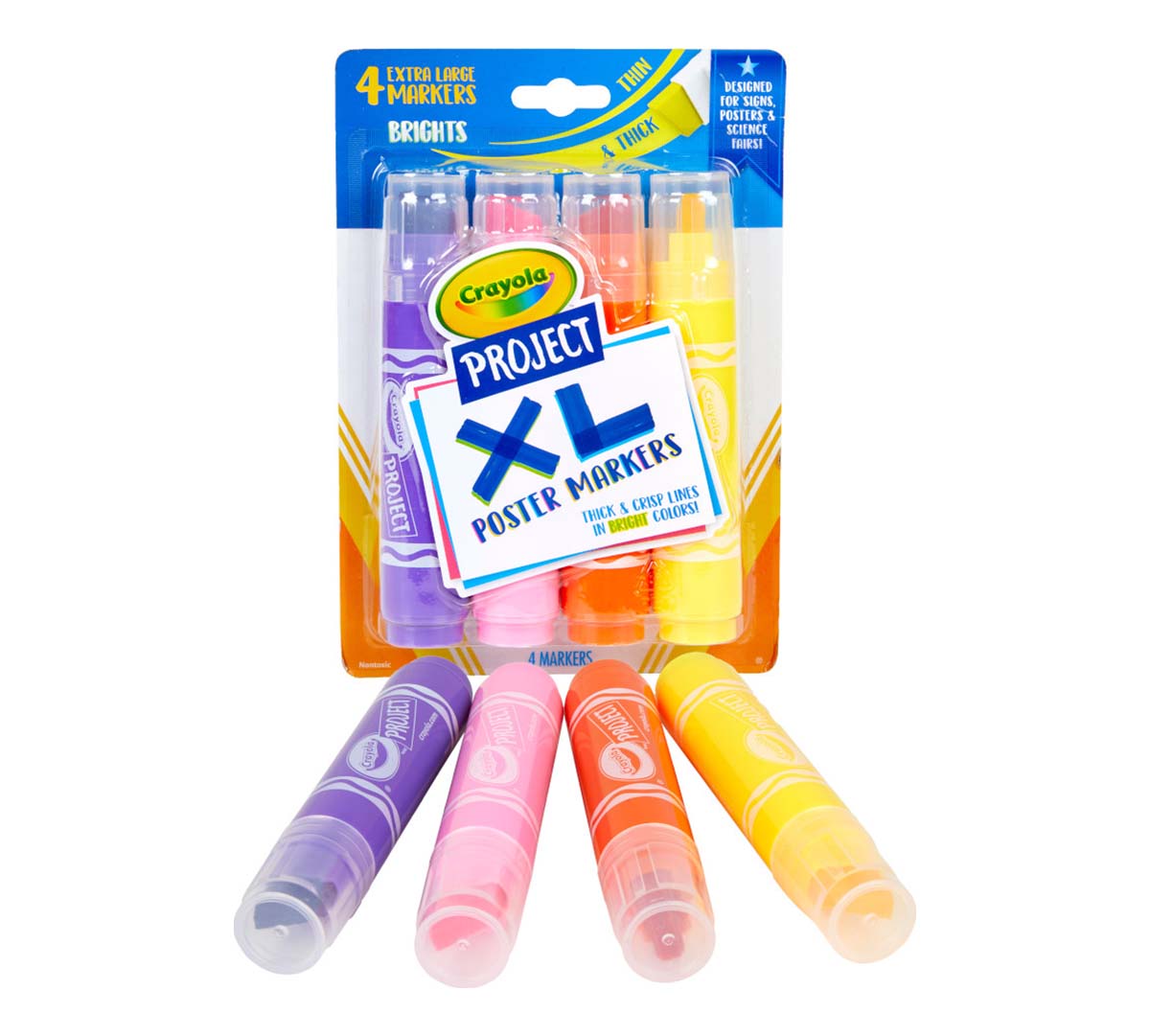 XL Poster Markers Bright Colors 4 Count
