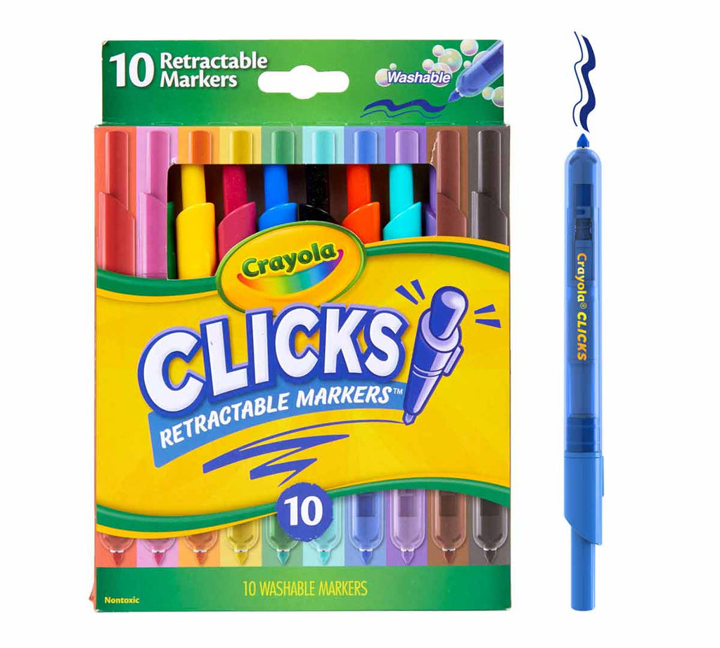 Clicks Retractable Markers 10 Count