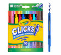 Clicks Retractable Markers 10 Count