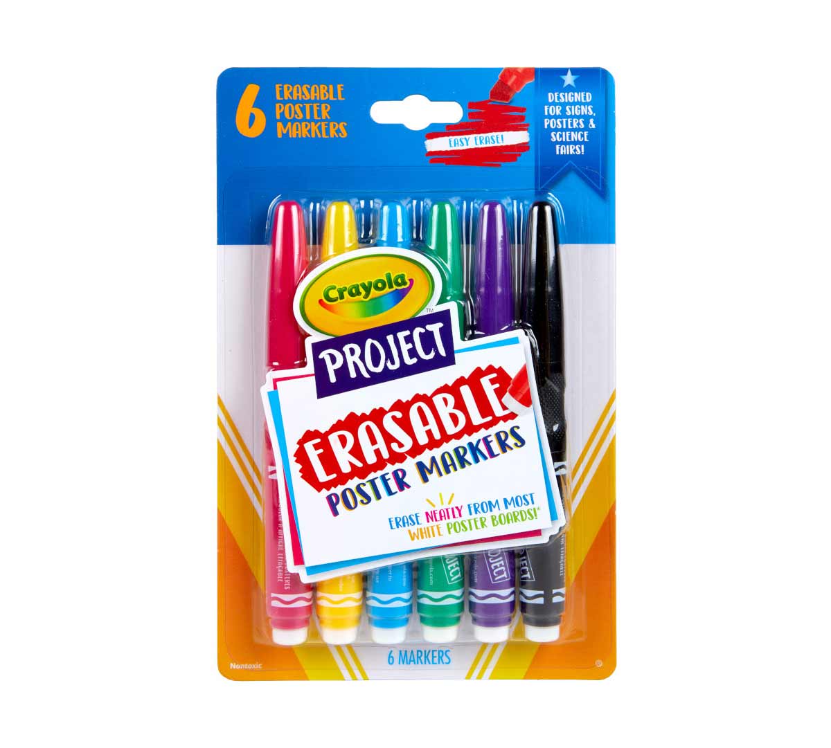Crayola Project Erasable Poster Markers 6 ct.