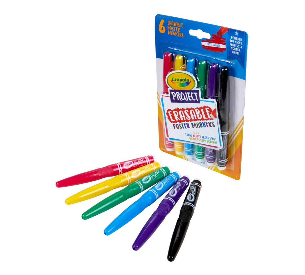 Crayola Project Erasable Poster Markers 6 ct.