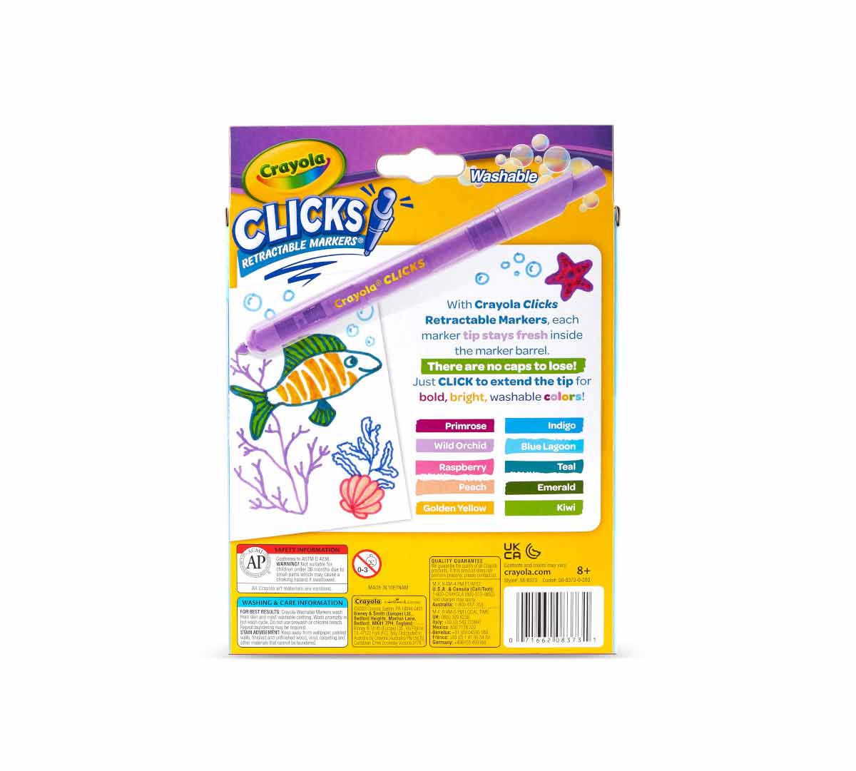 Clicks Retractable Markers Bold &amp; Bright 10 Count