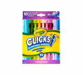 Clicks Retractable Markers Bold &amp; Bright 10 Count