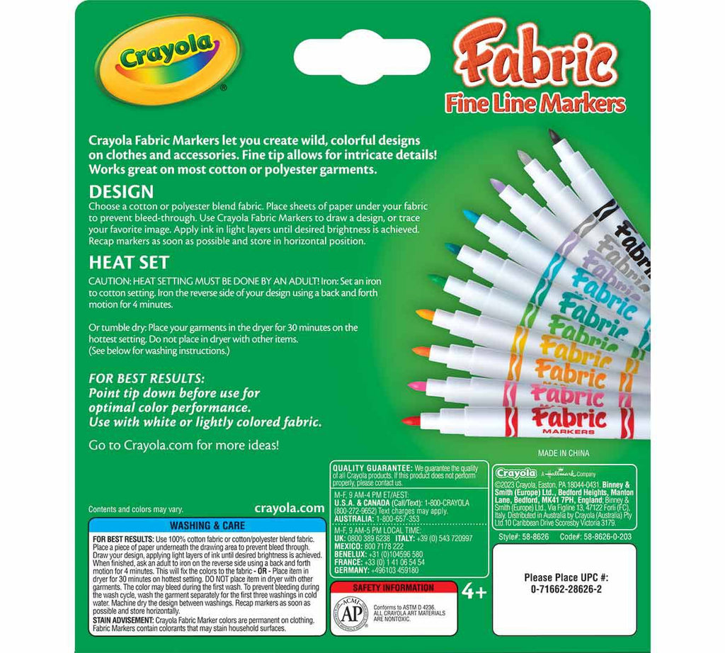 Fabric Markers Fine Line 10 Count