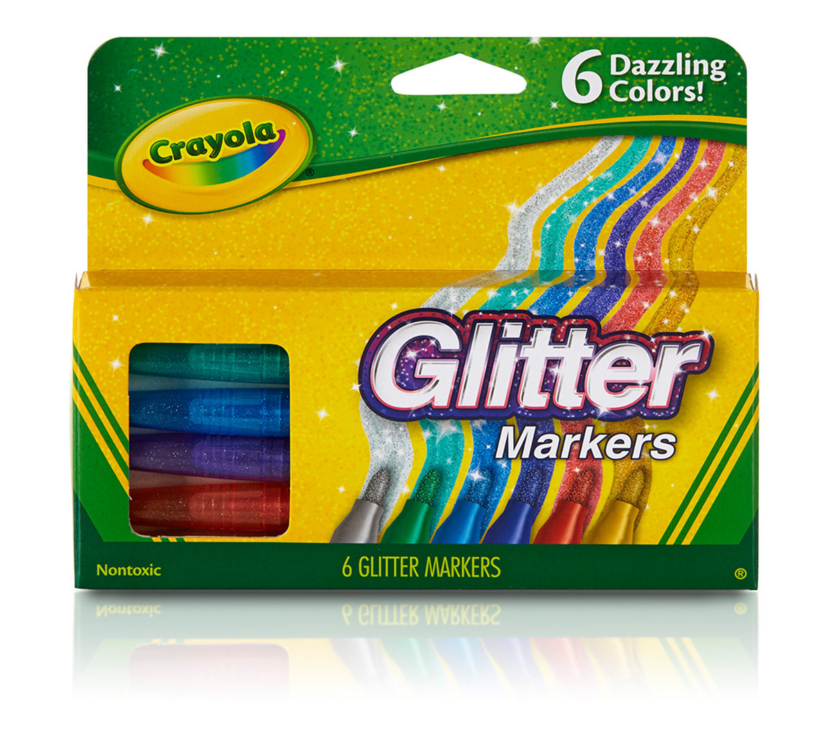 Glitter Markers 6 Count