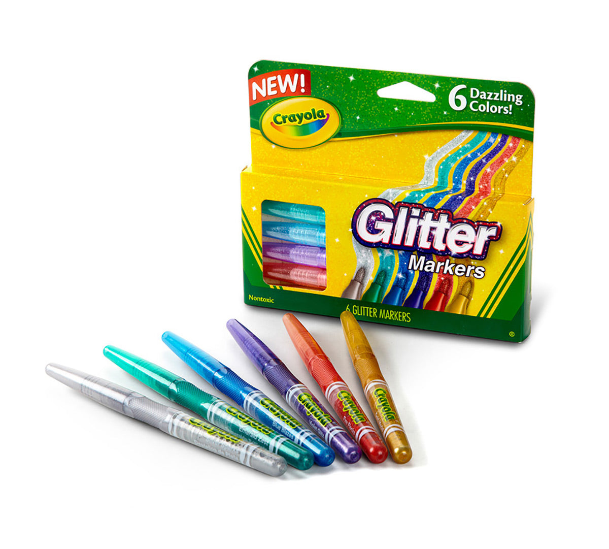 Glitter Markers 6 Count