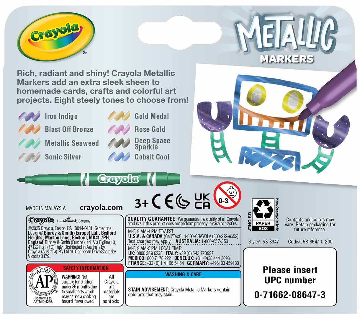 Metallic Marker Set 8 Count