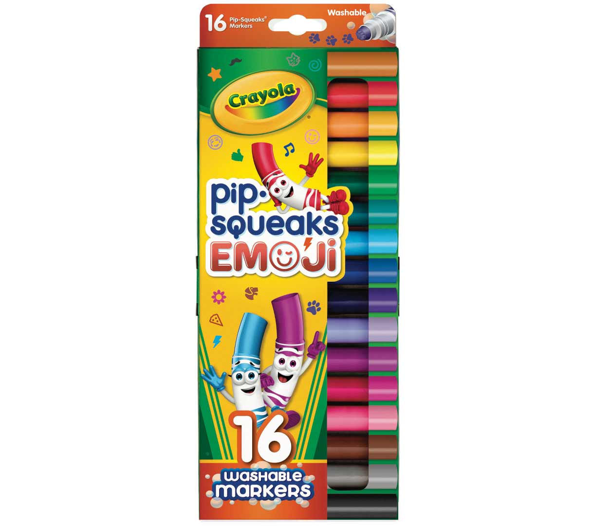 Pip-Squeaks Emoji Stamp Markers 16 Count