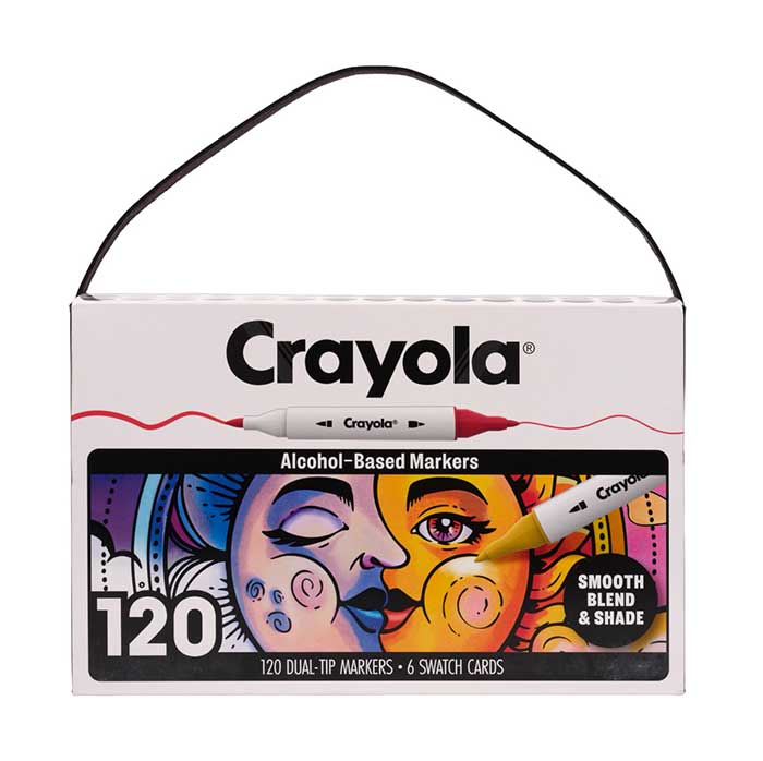 Crayola Dual-Tip Alcohol-Based Marker Set for Adults 120 count set