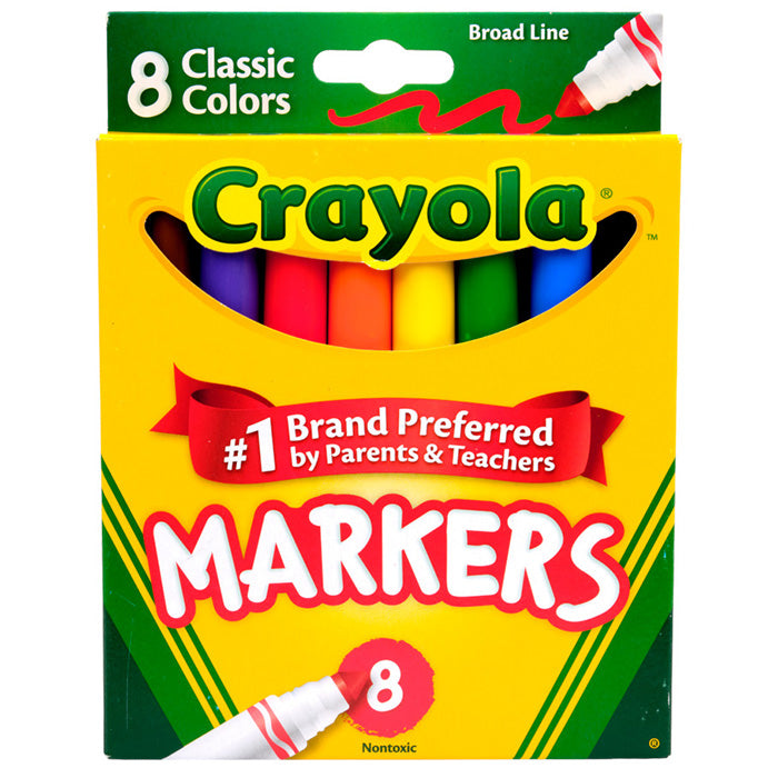 Broad Line Markers Classic Colors 8 Count