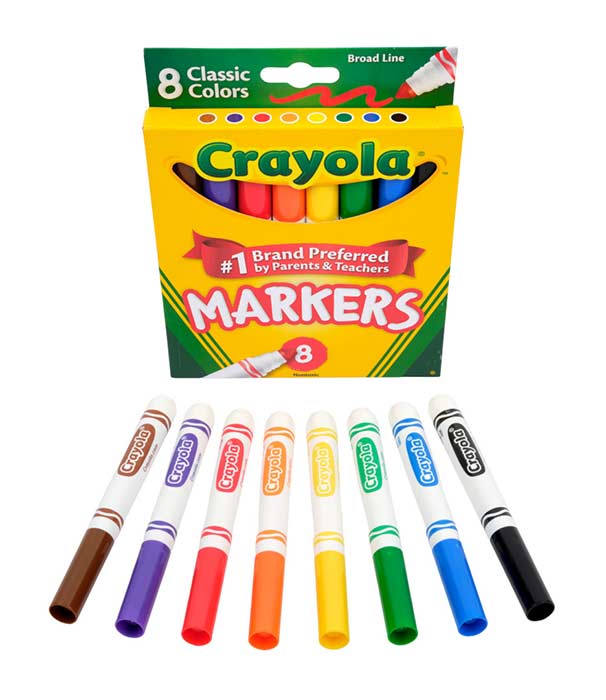 Broad Line Markers Classic Colors 8 Count