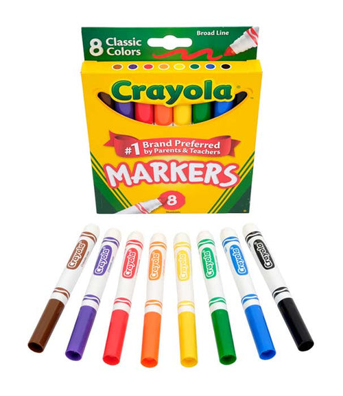 Broad Line Markers Classic Colors 8 Count