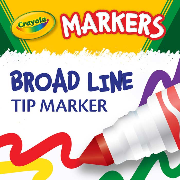 Broad Line Markers Classic Colors 8 Count