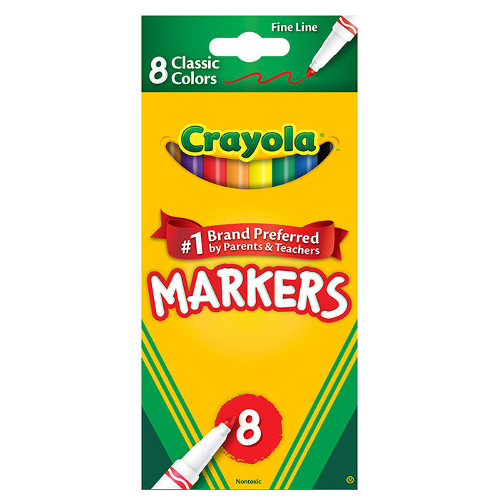 Fine Line Markers Classic Colors 8 Count