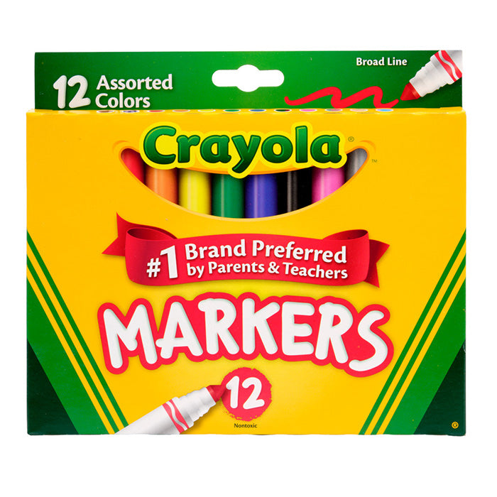 Broad Line Markers Classic Colors 12 Count