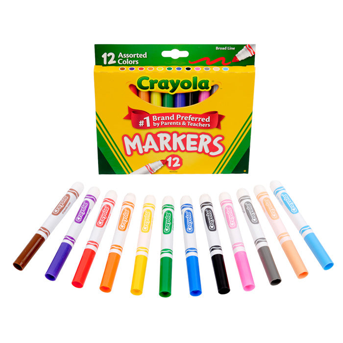 Broad Line Markers Classic Colors 12 Count