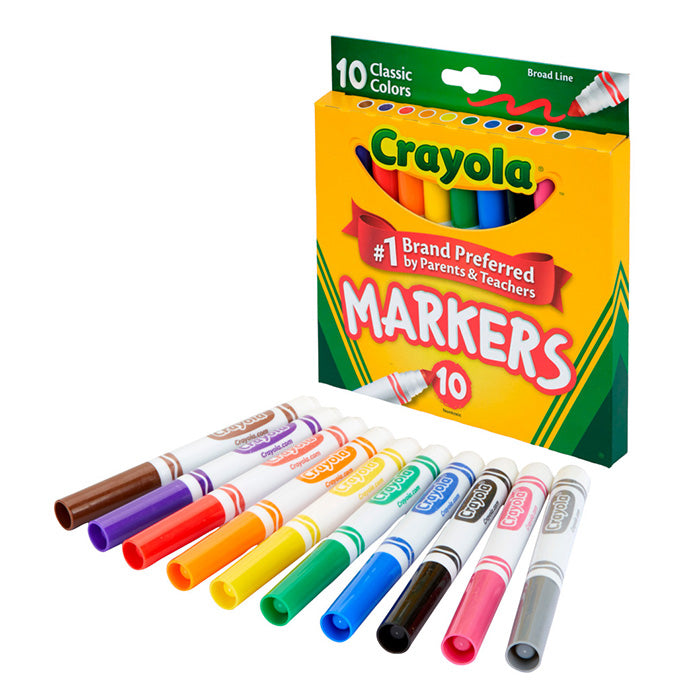 Broad Line Markers Classic Colors 10 Count