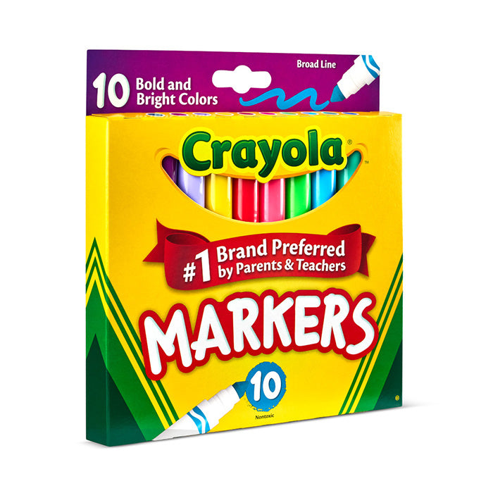 Broad Line Markers Bold &amp; Bright Colors 10 Count