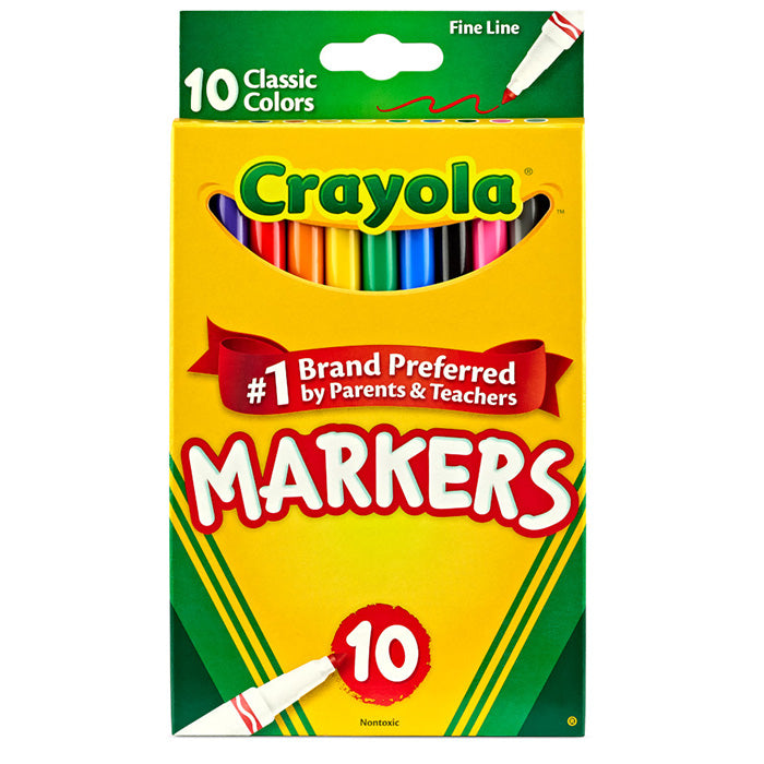 Fine Line Markers Classic Colors 10 Count