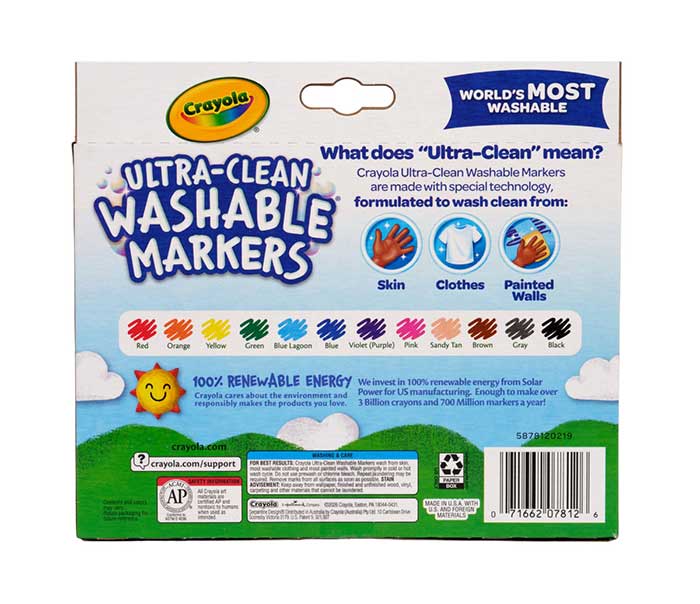 Ultra-Clean Washable Markers Broad Line 12 Count