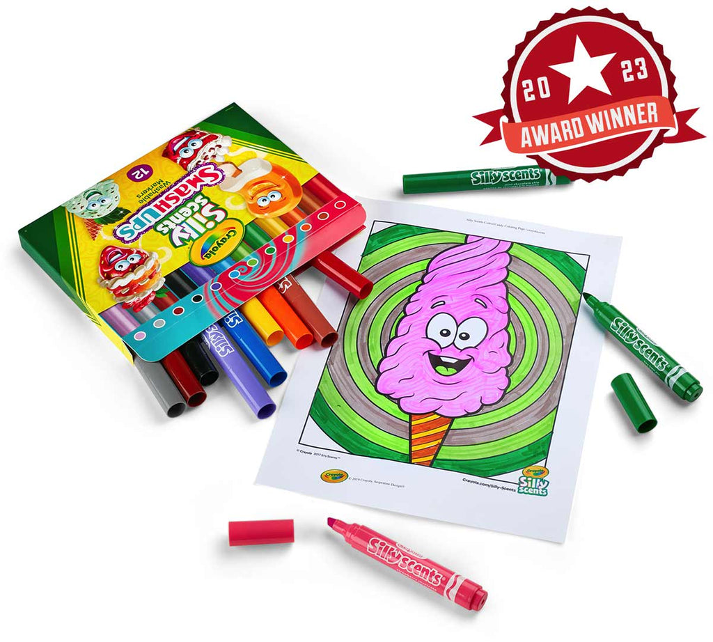 Silly Scents Smash Ups Wedge Tipped Washable Markers 12 Count