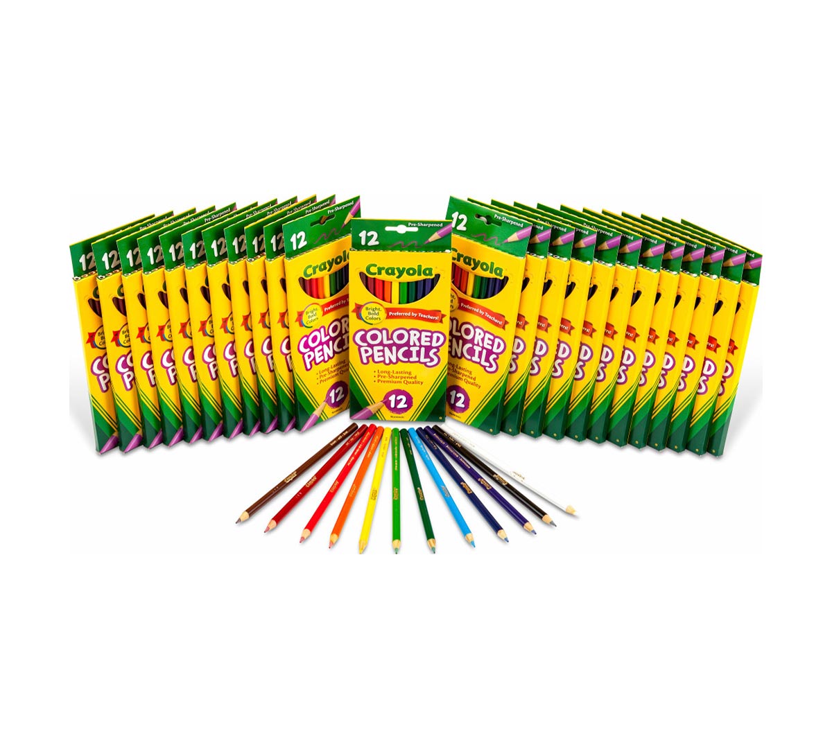 24 Box Classpack of 12 Count Long Colored Pencils