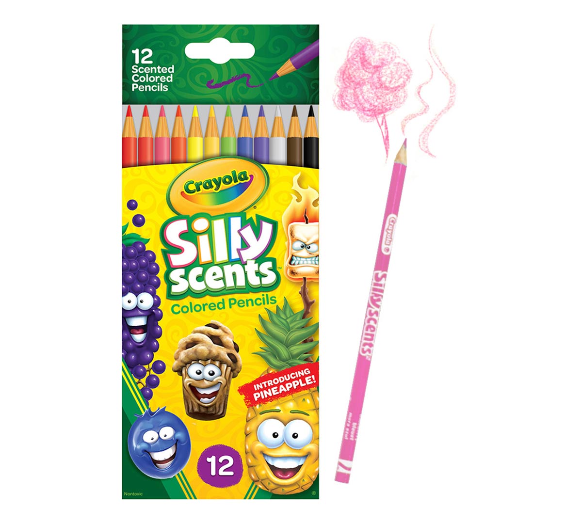 Silly Scents Colored Pencils Sweet Scents 12 Count