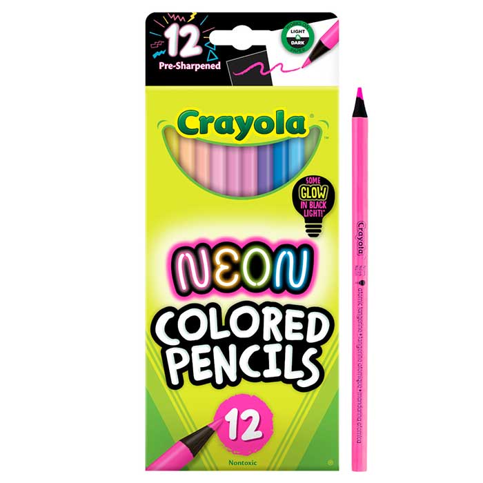 Neon Colored Pencils 12 Count