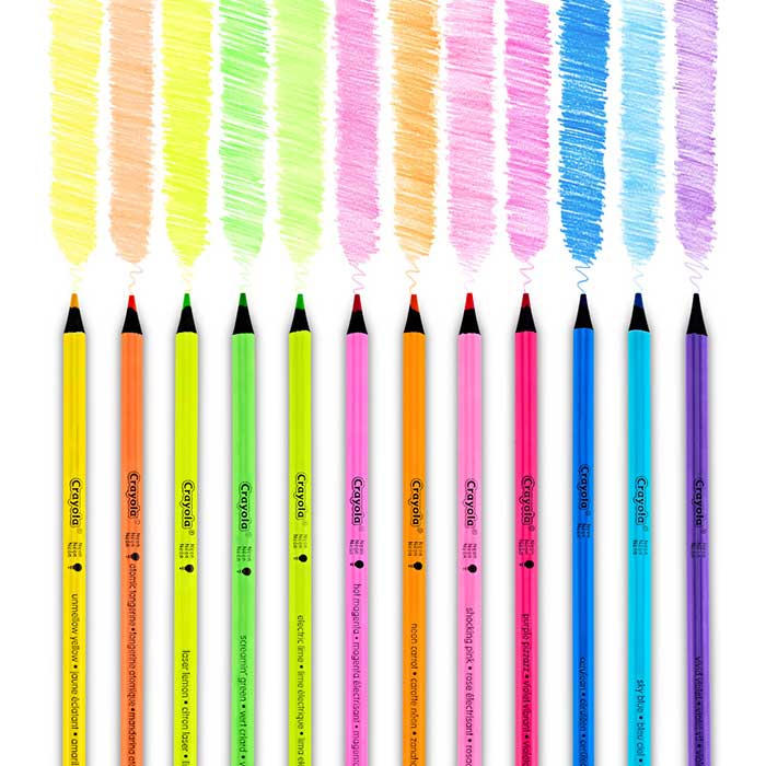 Neon Colored Pencils 12 Count