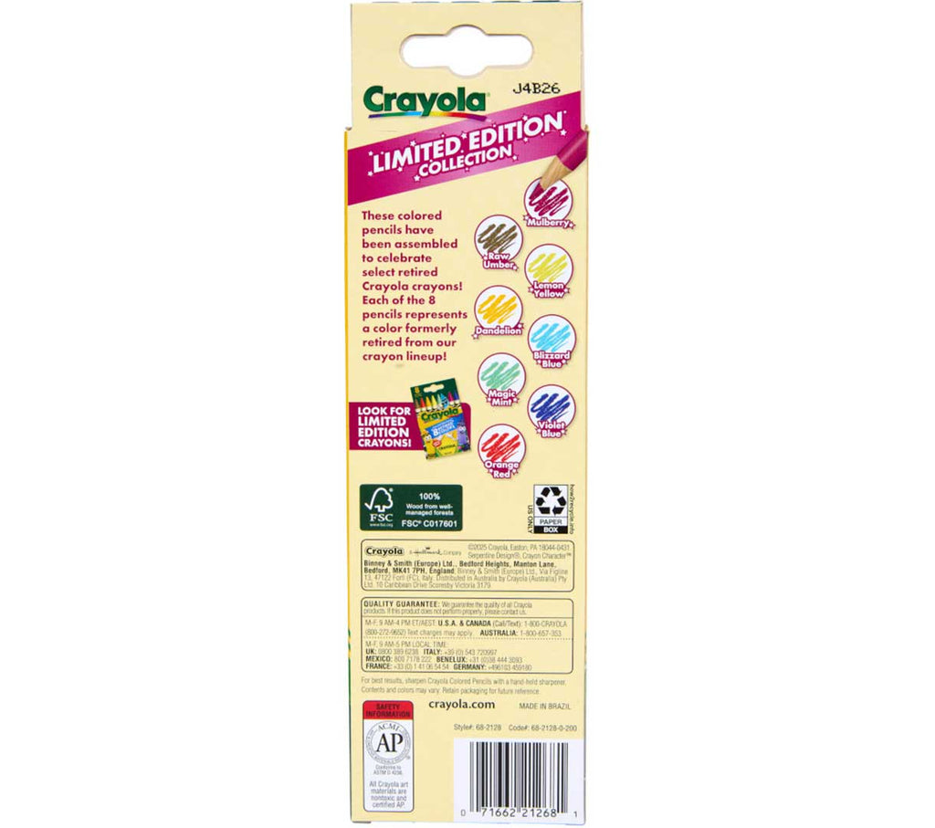 Limited Edition Retired Colored Pencils 8 Count
