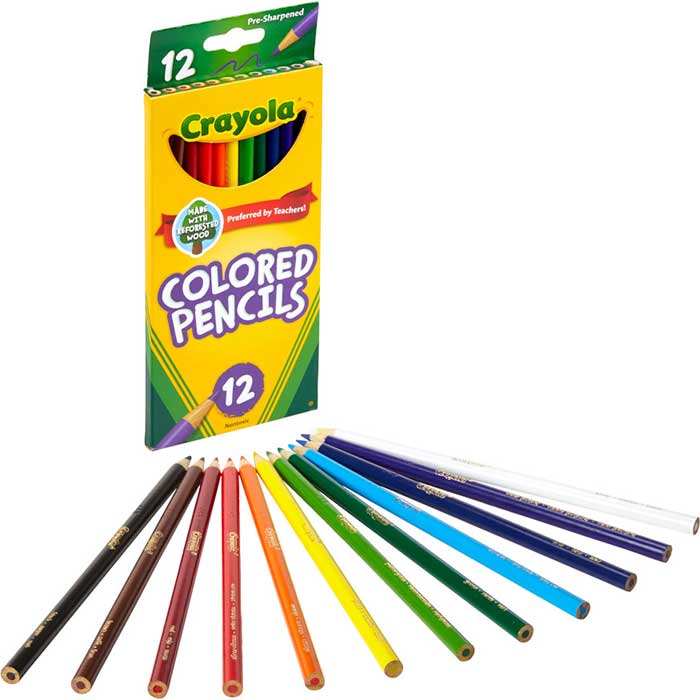 Bulk Colored Pencil Set 24 Boxes of 12 Colors