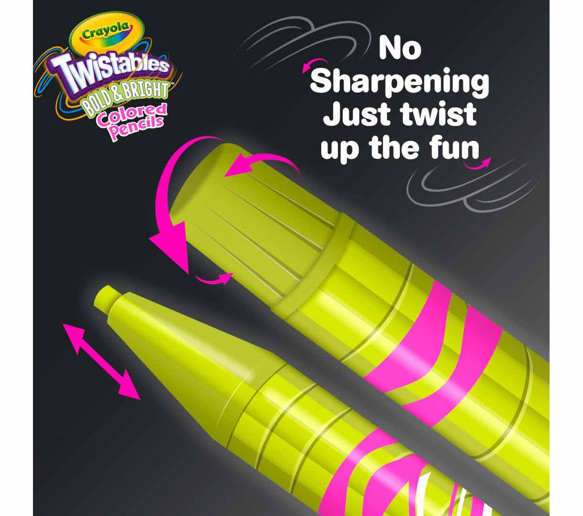 Twistables Colored Pencils Bold &amp; Bright 12 Count