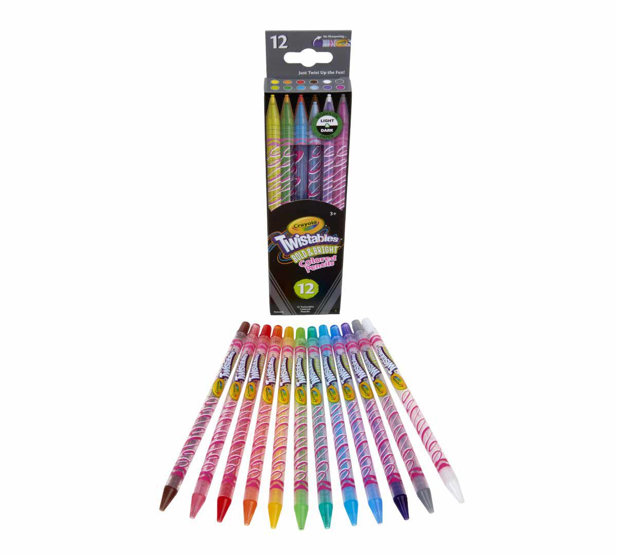 Twistables Colored Pencils Bold &amp; Bright 12 Count