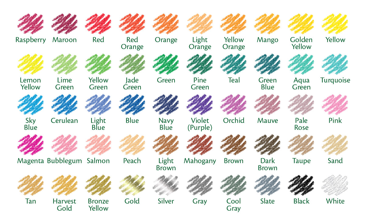 Colored Pencils 50 Count Long