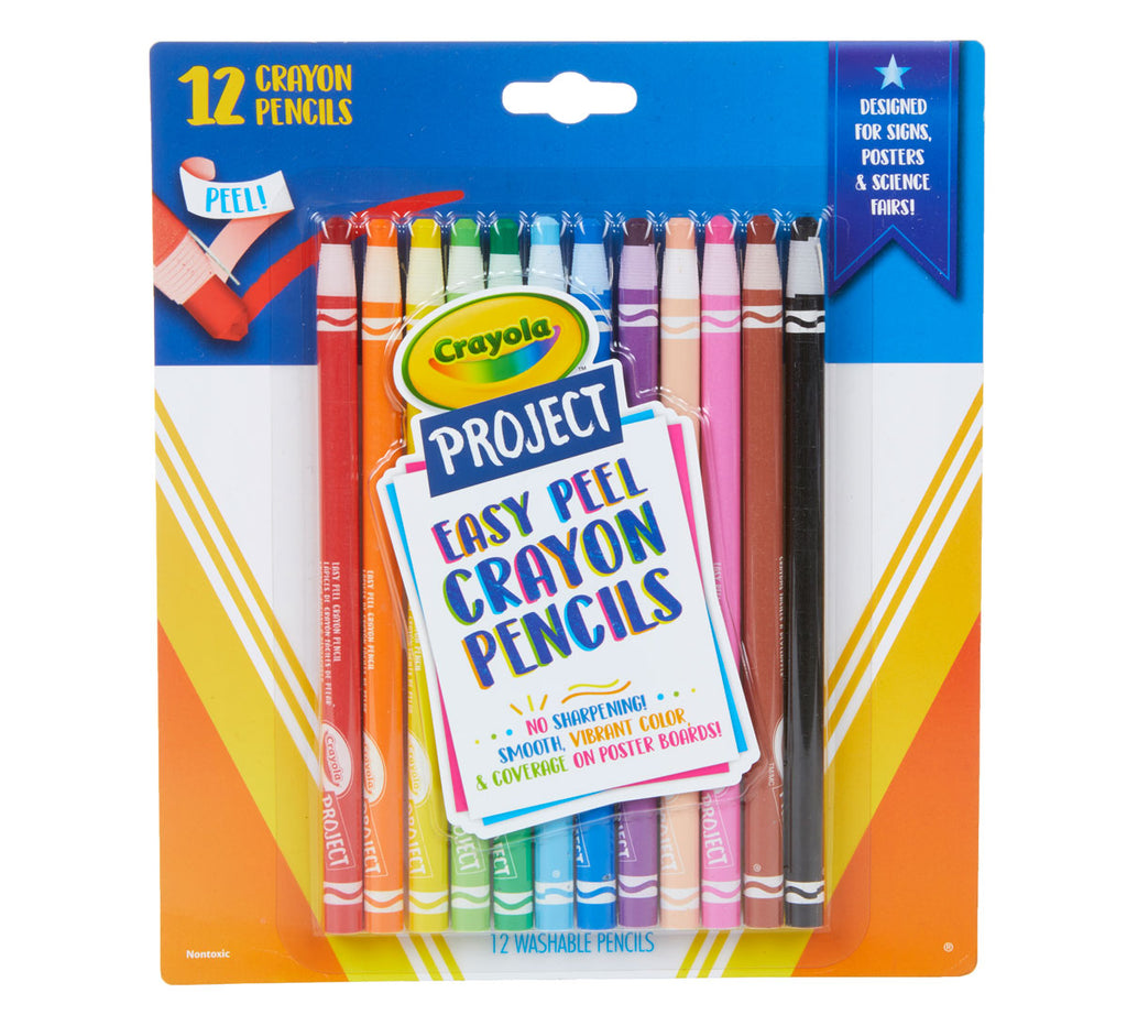 Easy Peel Crayon Pencils 12 Count