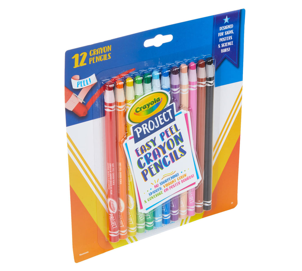 Easy Peel Crayon Pencils 12 Count