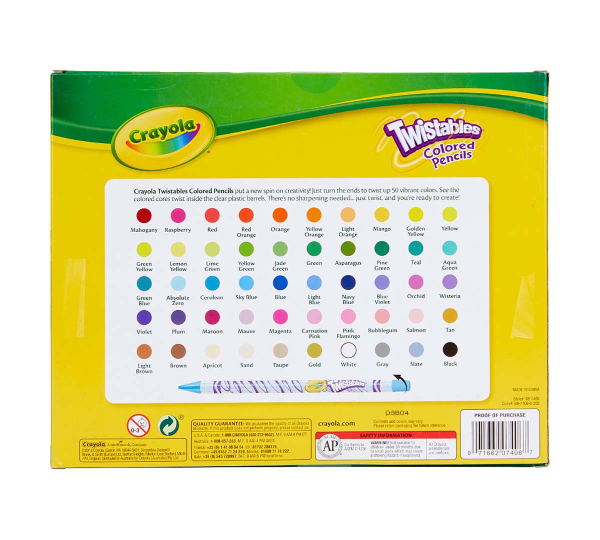 Twistables Colored Pencils 50 Count