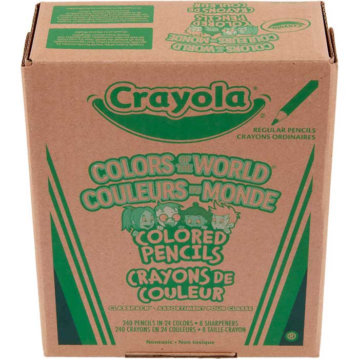 Colors of the World Classpack Skin Tone Colored Pencils 240 Count 24 Colors